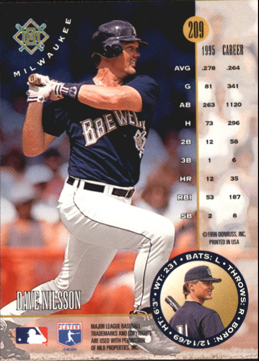 1996 Leaf Baseball "Main Set" Cards #1 to #220 - Picture 419 of 441
