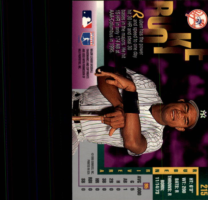 1996 Leaf Baseball "Main Set" Cards #1 to #220 - Picture 431 of 441