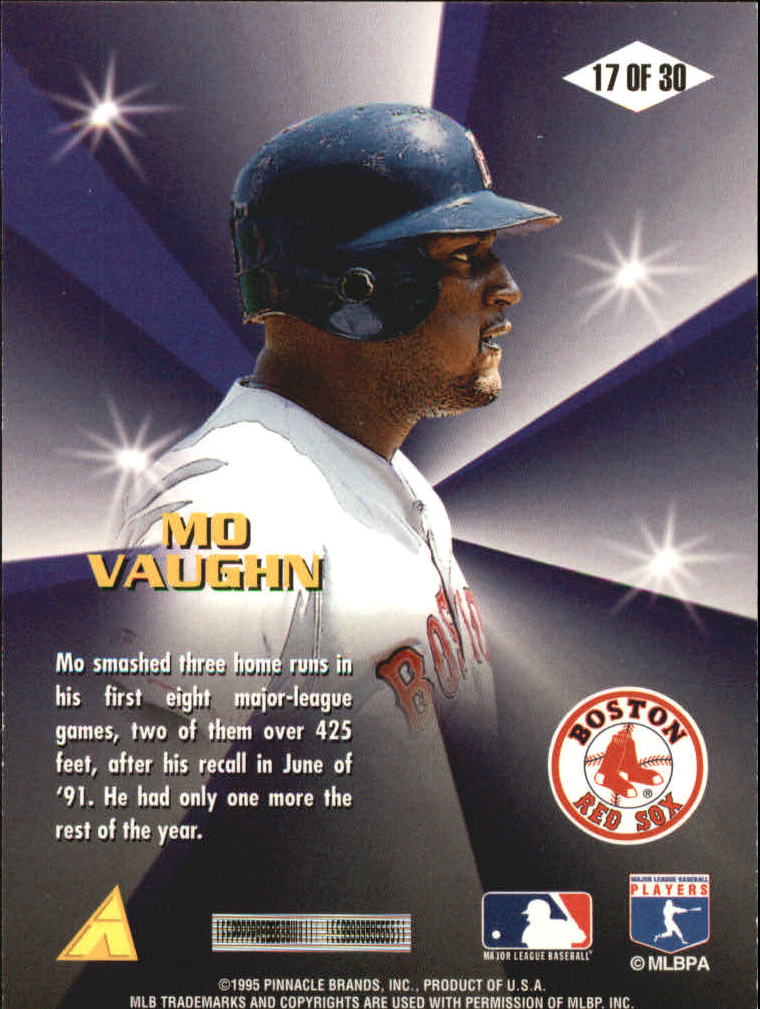 1996 Score Diamond Aces #17 Mo Vaughn back image