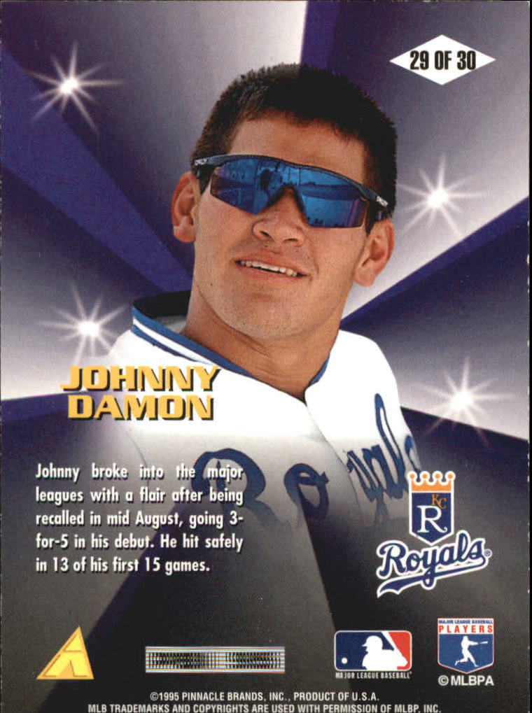 1996 Score Diamond Aces #29 Johnny Damon back image