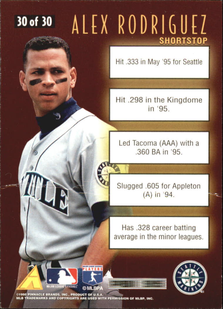 1996 Score Numbers Game #30 Alex Rodriguez back image