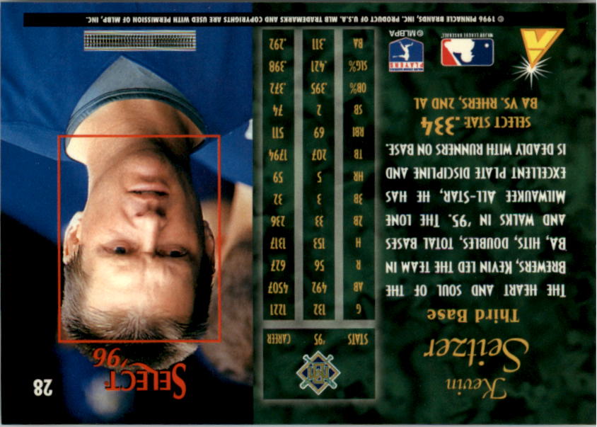 1996 Select (Pinnacle) Baseball "Main Set" Base Cards - Picture 43 of 277