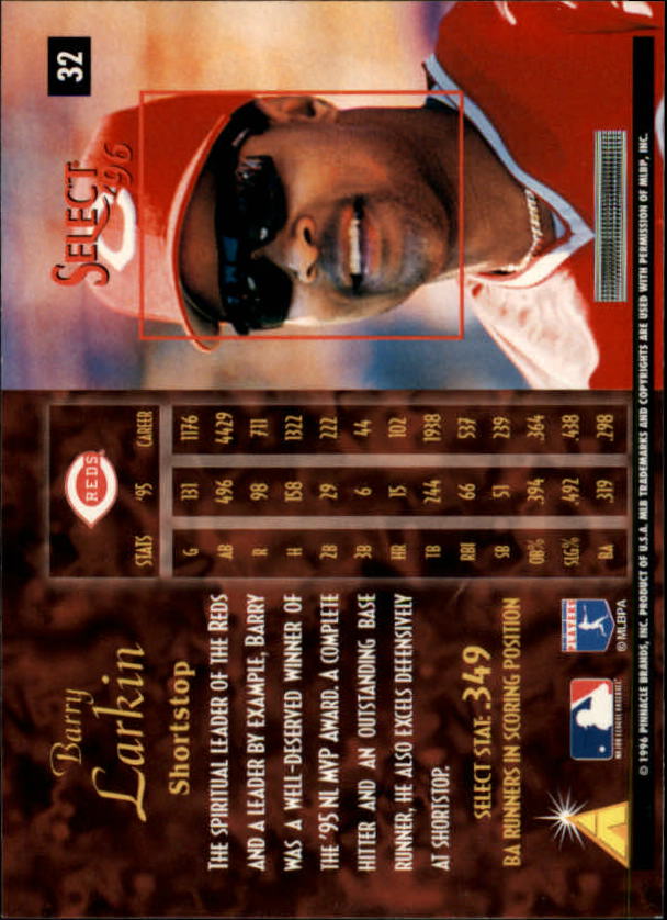 1996 Select (Pinnacle) Baseball "Main Set" Base Cards - Picture 51 of 277