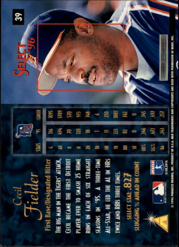1996 Select (Pinnacle) Baseball "Main Set" Base Cards - Picture 61 of 277