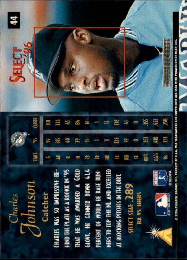 1996 Select (Pinnacle) Baseball "Main Set" Base Cards - Picture 69 of 277