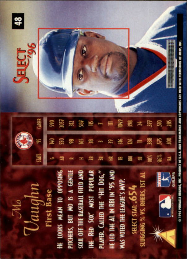 1996 Select (Pinnacle) Baseball "Main Set" Base Cards - Picture 77 of 277