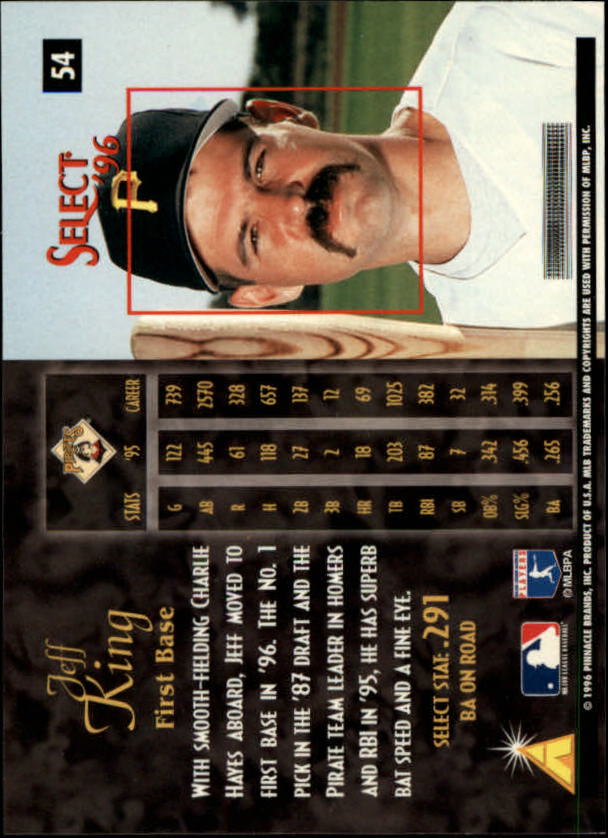 1996 Select (Pinnacle) Baseball "Main Set" Base Cards - Picture 87 of 277