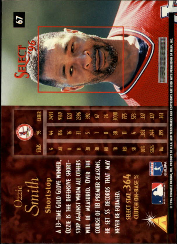1996 Select (Pinnacle) Baseball "Main Set" Base Cards - Picture 103 of 277