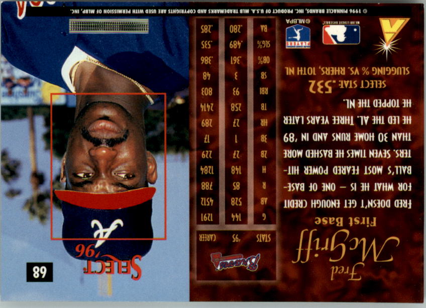 1996 Select (Pinnacle) Baseball "Main Set" Base Cards - Picture 105 of 277
