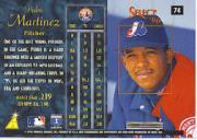1996 Select #74 Pedro Martinez back image
