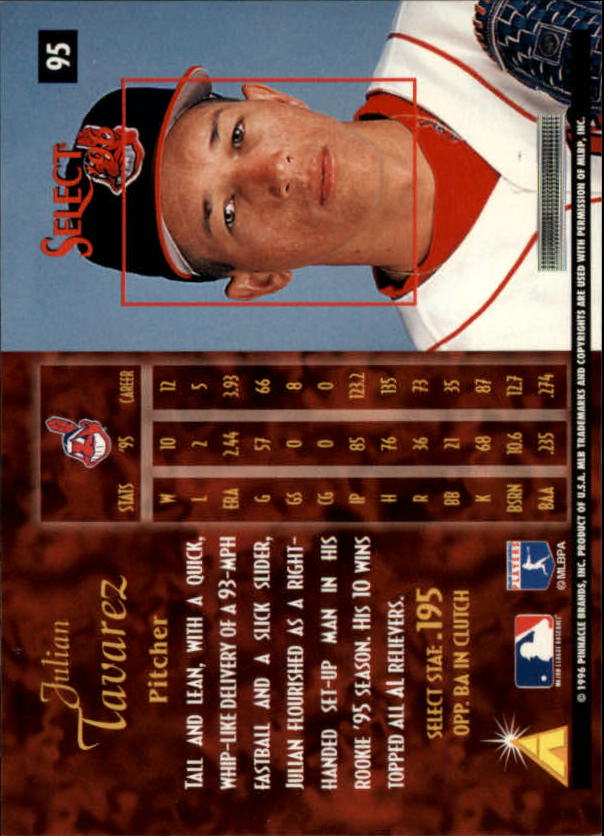 1996 Select (Pinnacle) Baseball "Main Set" Base Cards - Picture 137 of 277
