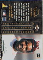 1996 Select #101 Barry Bonds back image