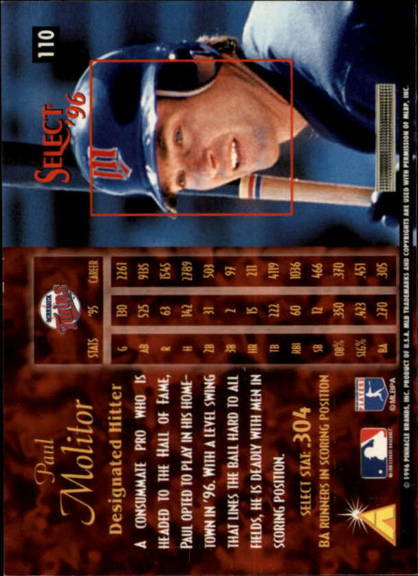 1996 Select (Pinnacle) Baseball "Main Set" Base Cards - Picture 159 of 277