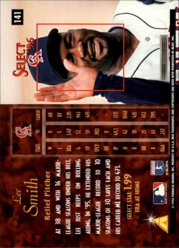 1996 Select (Pinnacle) Baseball "Main Set" Base Cards - Picture 193 of 277