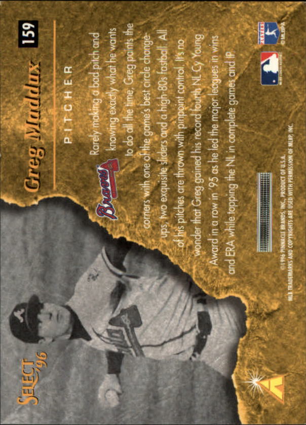 1996 Select (Pinnacle) Baseball "Main Set" Base Cards - Picture 217 of 277