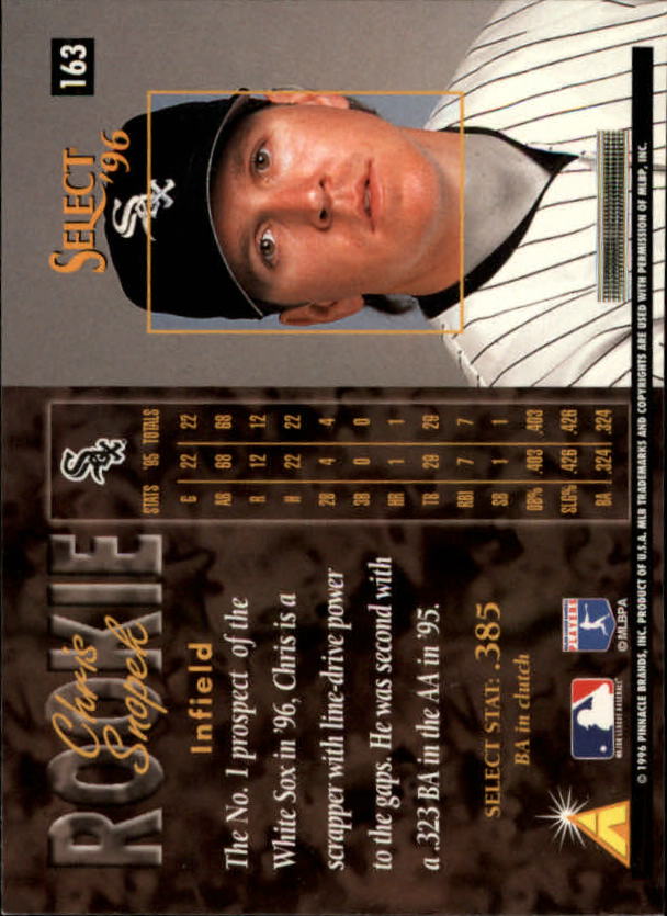 1996 Select (Pinnacle) Baseball "Main Set" Base Cards - Picture 221 of 277