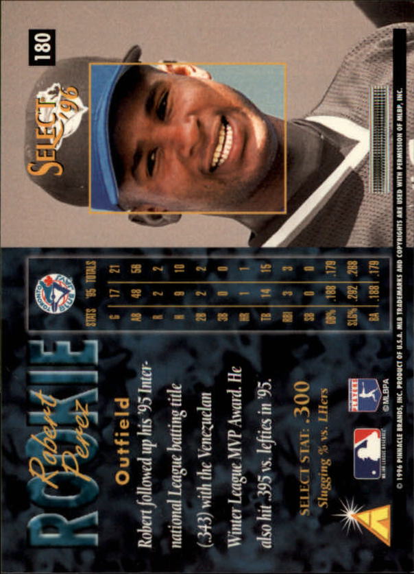 1996 Select (Pinnacle) Baseball "Main Set" Base Cards - Picture 247 of 277
