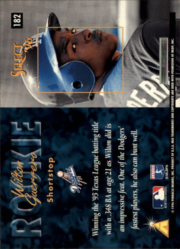 1996 Select (Pinnacle) Baseball "Main Set" Base Cards - Picture 251 of 277