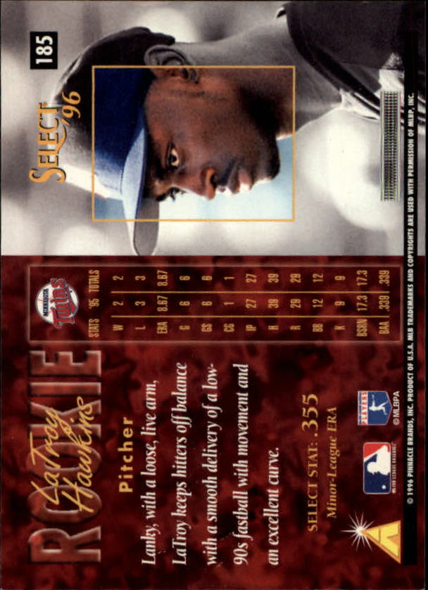 1996 Select (Pinnacle) Baseball "Main Set" Base Cards - Picture 253 of 277