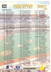 1996 Select (Pinnacle) Baseball "Main Set" Base Cards - Picture 277 of 277