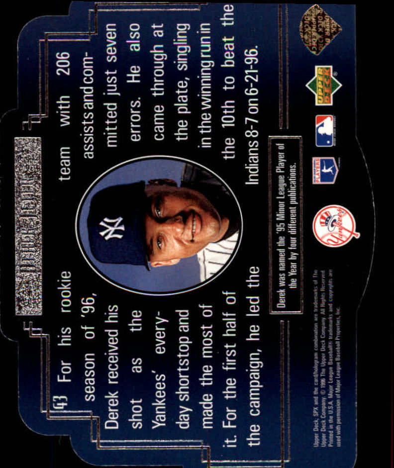 1996 SPx #43 Derek Jeter back image
