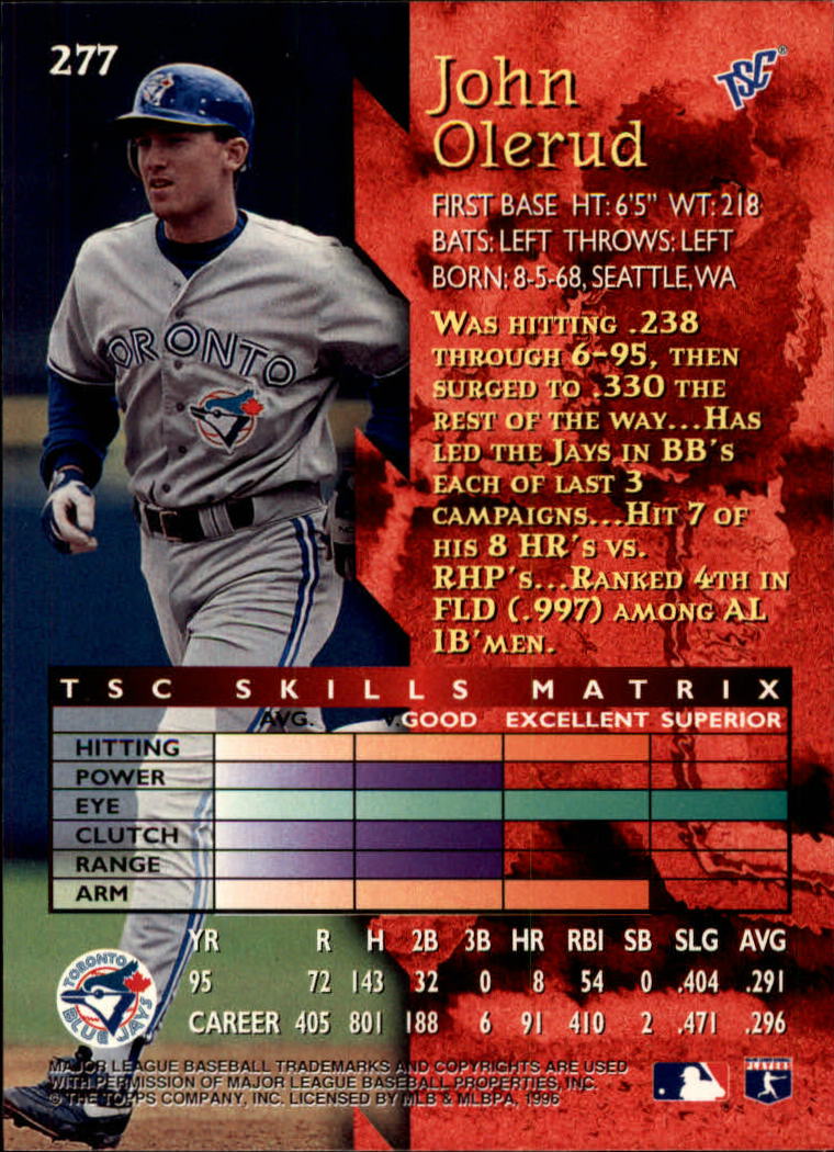 1996 Stadium Club Baseball Card Pick 252-450 - Picture 27 of 345