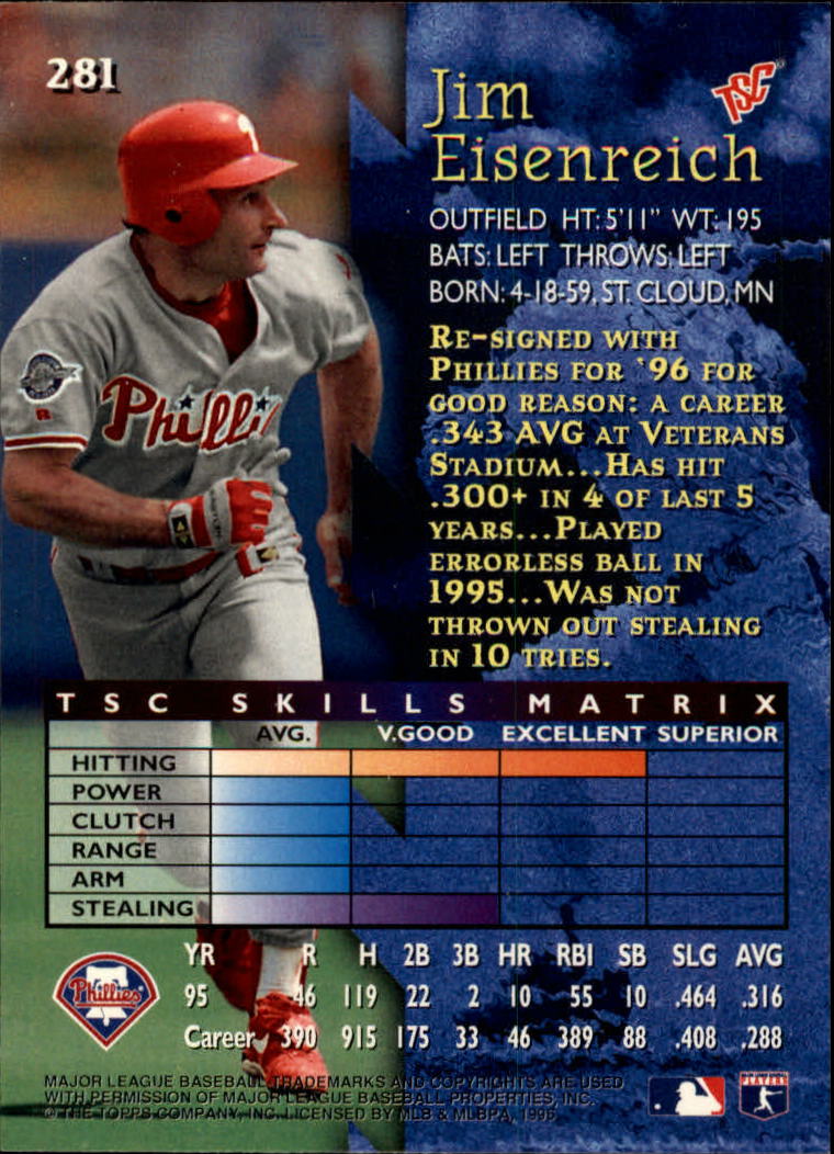 1996 Stadium Club Baseball Card Pick 252-450 - Picture 35 of 345