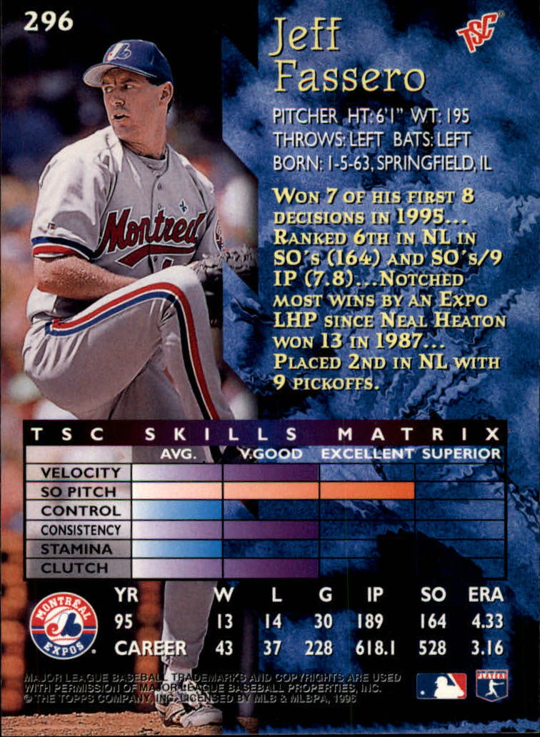 1996 Stadium Club Baseball Card Pick 252-450 - Picture 63 of 345