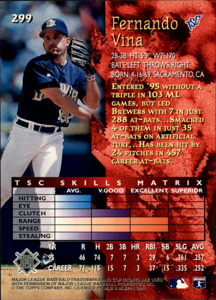 1996 Stadium Club Baseball Card Pick 252-450 - Picture 69 of 345