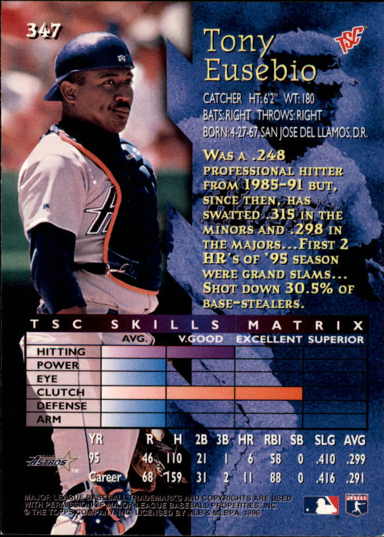 1996 Stadium Club Baseball Card Pick 252-450 - Picture 155 of 345