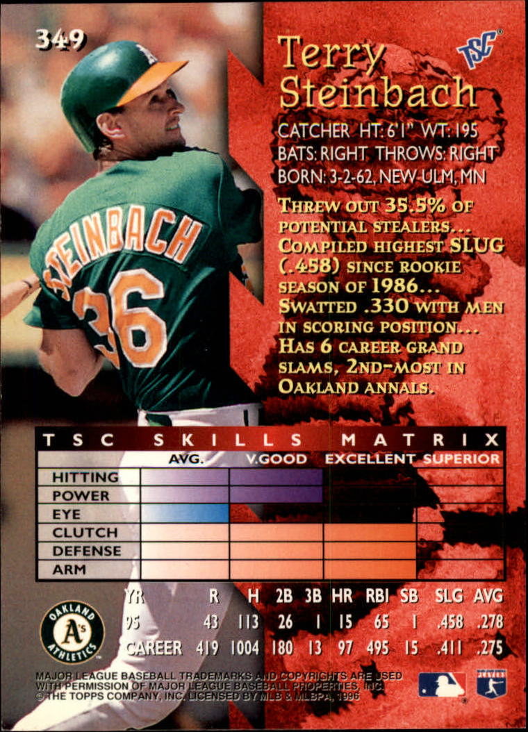1996 Stadium Club Baseball Card Pick 252-450 - Picture 159 of 345