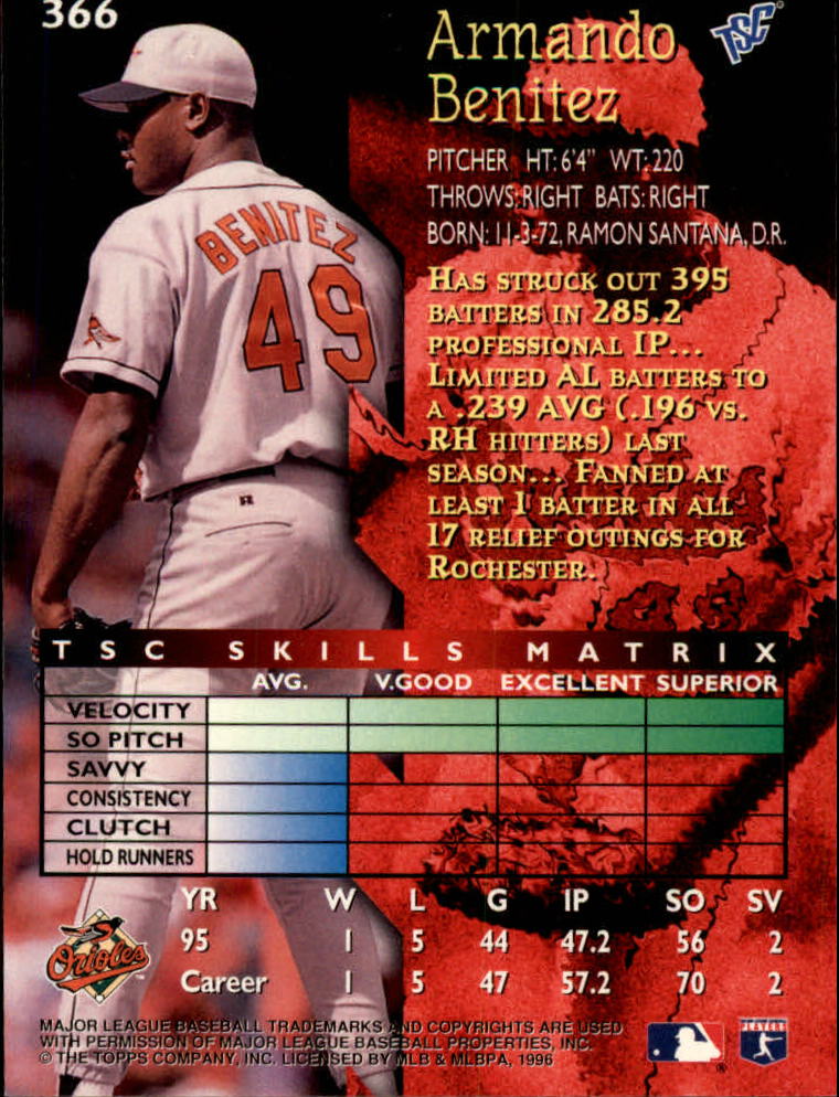 1996 Stadium Club Baseball Card Pick 252-450 - Picture 187 of 345