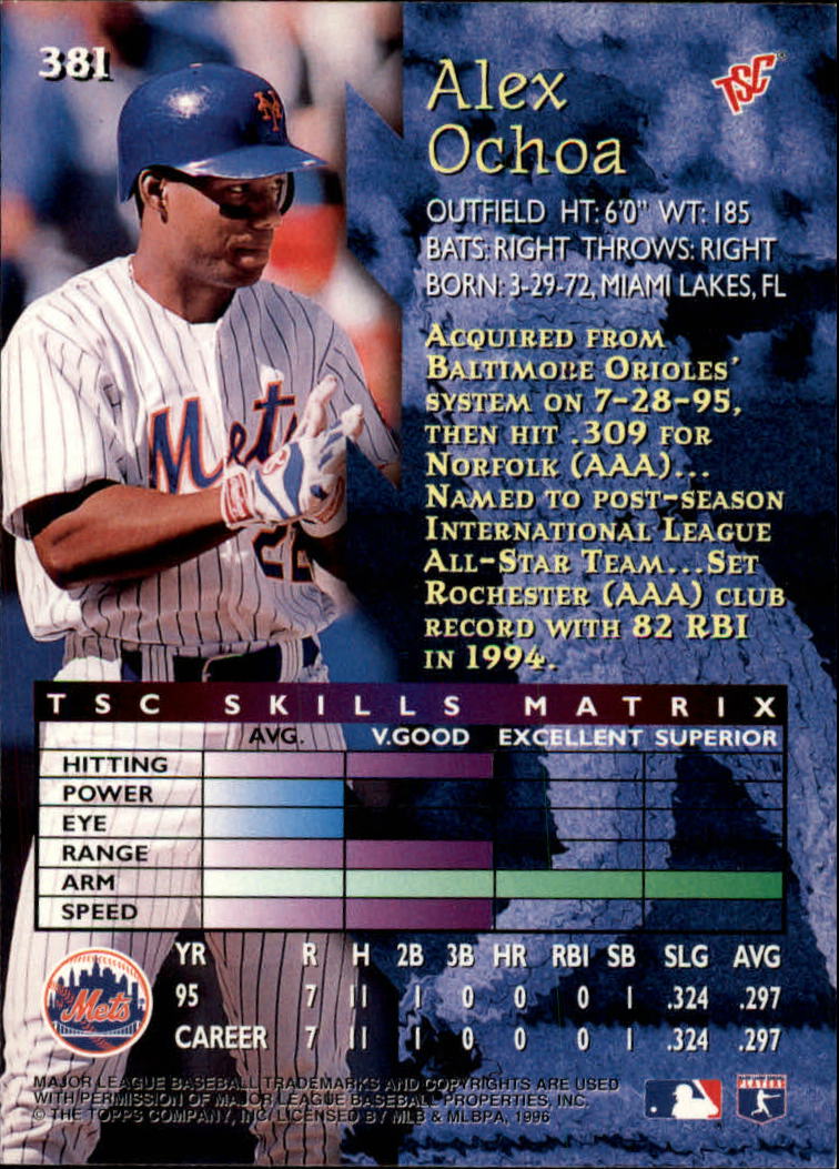 1996 Stadium Club Baseball Card Pick 252-450 - Picture 215 of 345