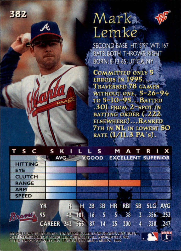 1996 Stadium Club Baseball Card Pick 252-450 - Picture 217 of 345