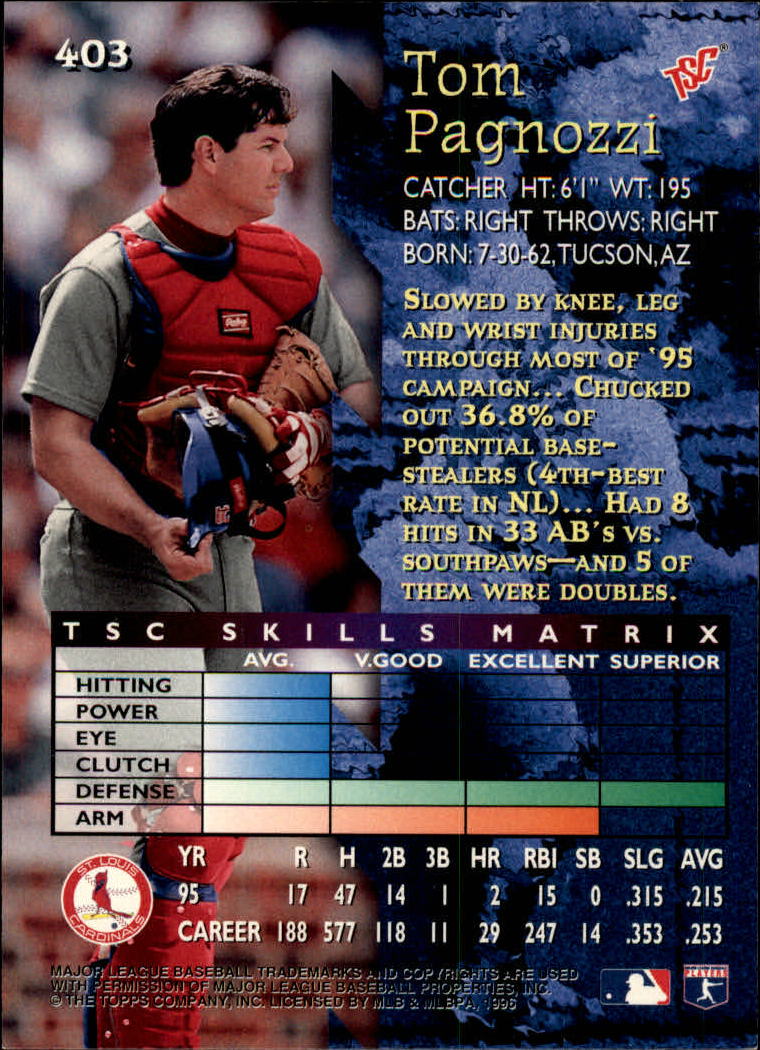 1996 Stadium Club Baseball Card Pick 252-450 - Picture 259 of 345