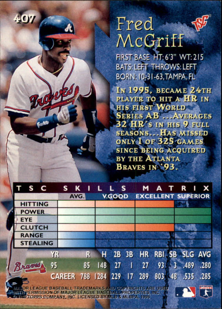 1996 Stadium Club Baseball Card Pick 252-450 - Picture 267 of 345