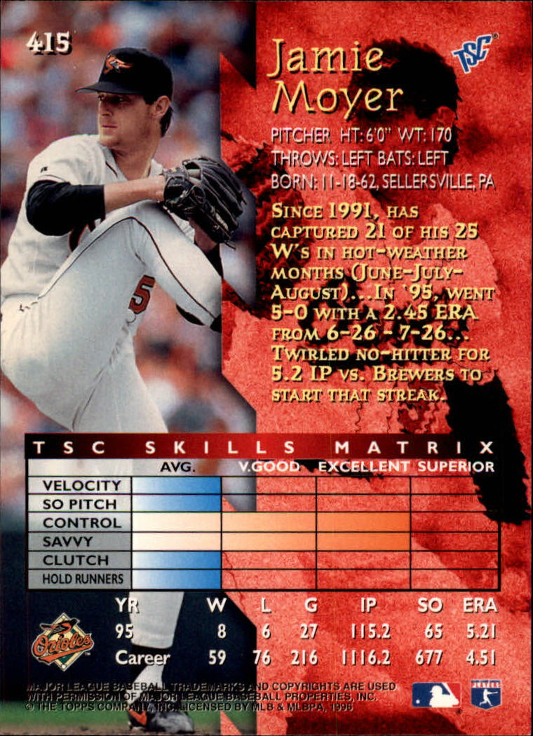 1996 Stadium Club Baseball Card Pick 252-450 - Picture 281 of 345