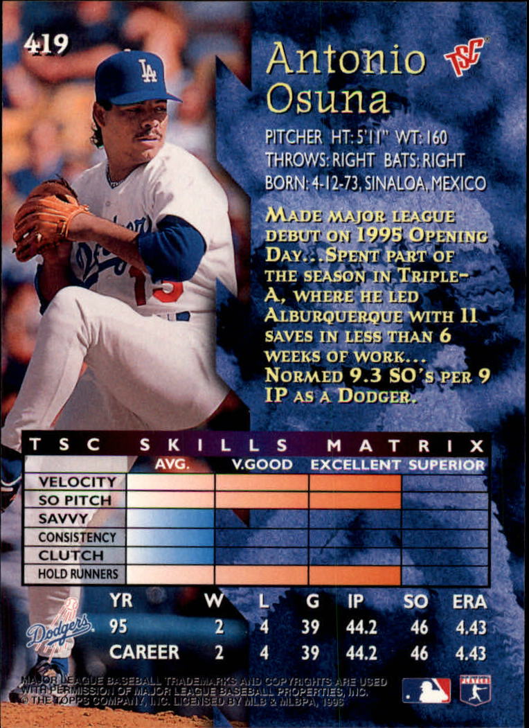1996 Stadium Club Baseball Card Pick 252-450 - Picture 289 of 345
