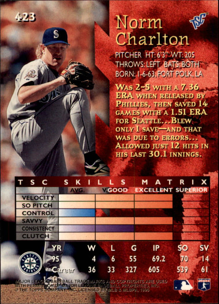 1996 Stadium Club Baseball Card Pick 252-450 - Picture 297 of 345
