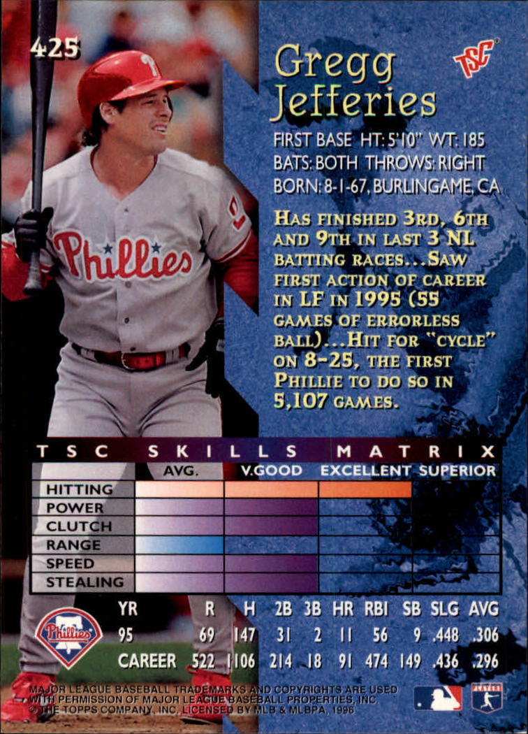 1996 Stadium Club Baseball Card Pick 252-450 - Picture 301 of 345