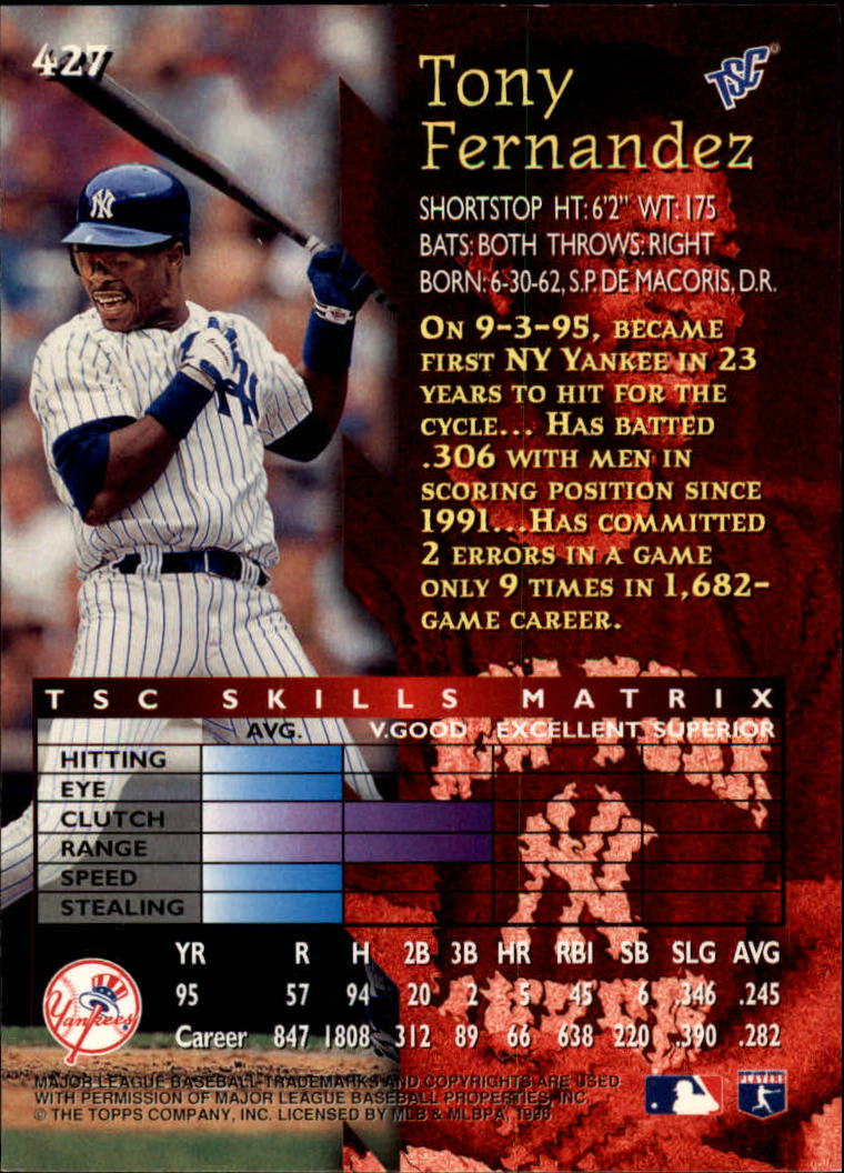 1996 Stadium Club Baseball Card Pick 252-450 - Picture 303 of 345
