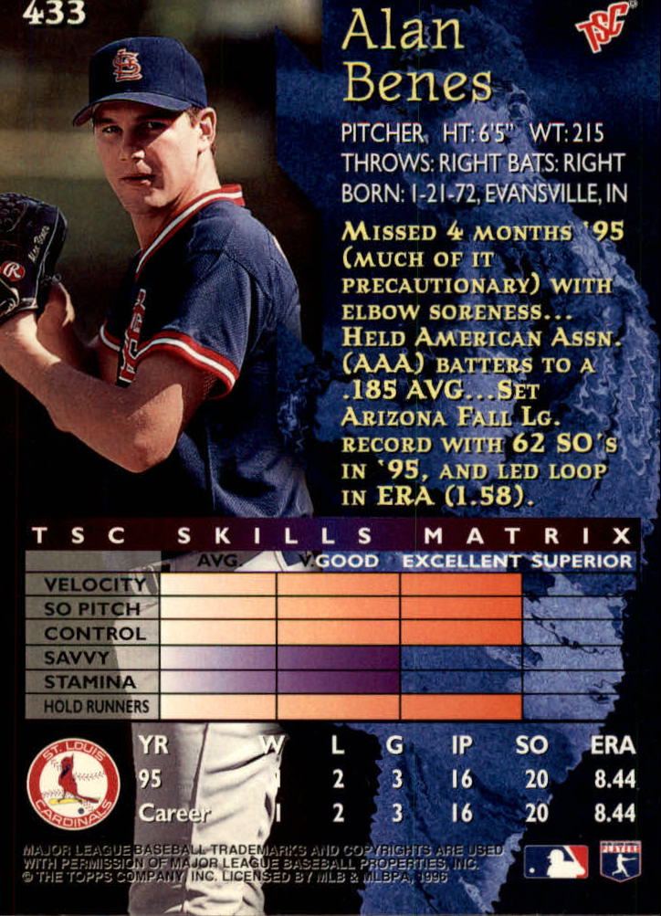 1996 Stadium Club Baseball Card Pick 252-450 - Picture 315 of 345