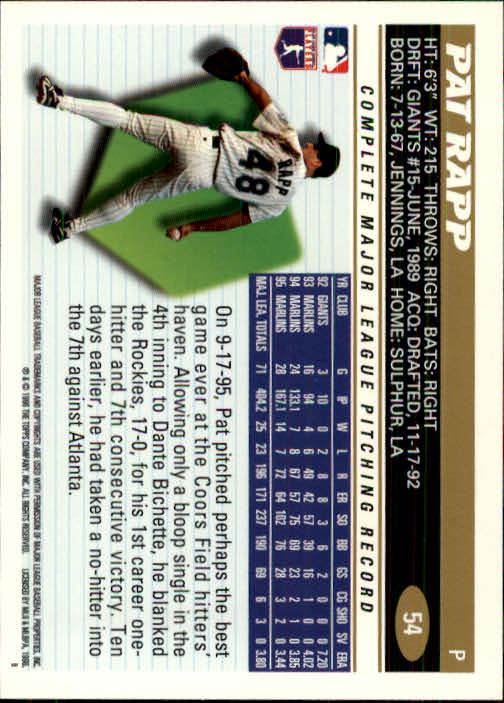 1996 Topps Baseball (Pick Card From List 1-250) C44 05-24 - Picture 103 of 485