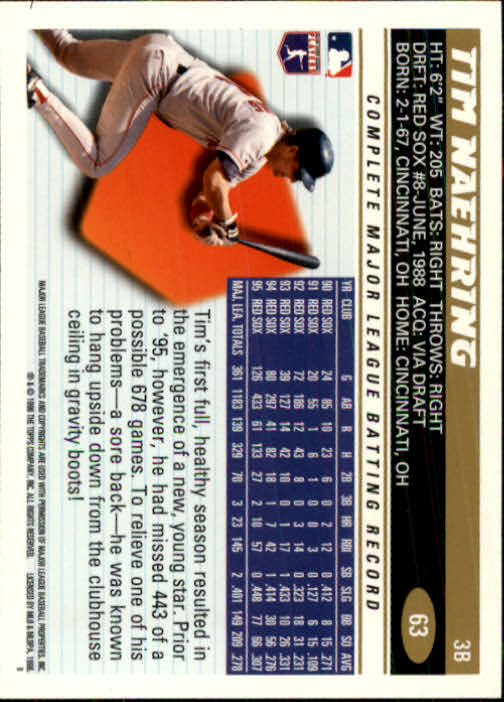 1996 Topps Baseball (Pick Card From List 1-250) C44 05-24 - Picture 121 of 485