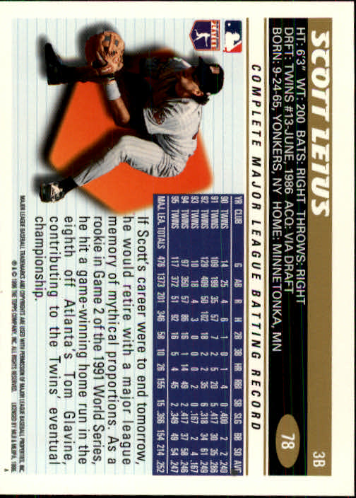 1996 Topps Baseball (Pick Card From List 1-250) C44 05-24 - Picture 151 of 485