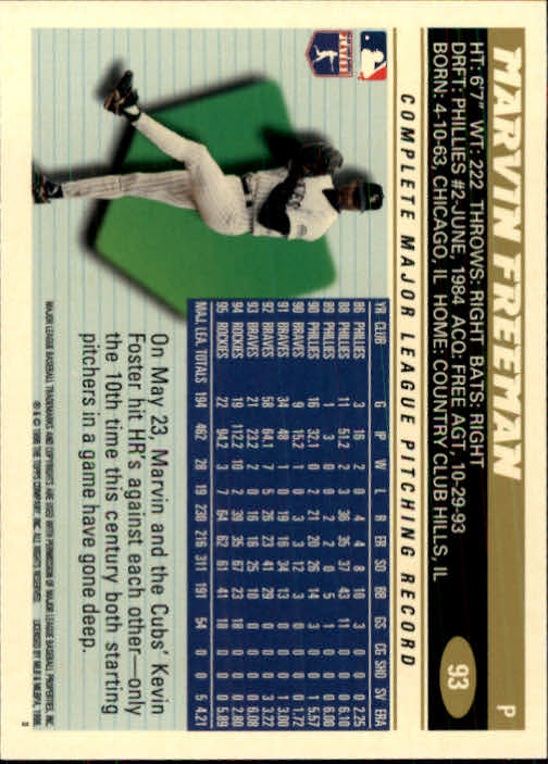 1996 Topps Baseball (Pick Card From List 1-250) C44 05-24 - Picture 181 of 485