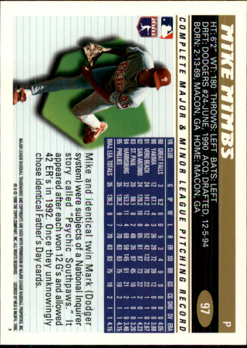 1996 Topps Baseball (Pick Card From List 1-250) C44 05-24 - Picture 187 of 485