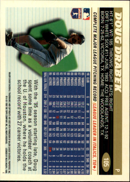 1996 Topps Baseball (Pick Card From List 1-250) C44 05-24 - Picture 203 of 485