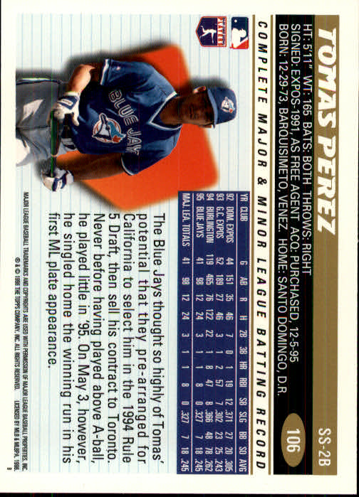 1996 Topps Baseball (Pick Card From List 1-250) C44 05-24 - Picture 205 of 485