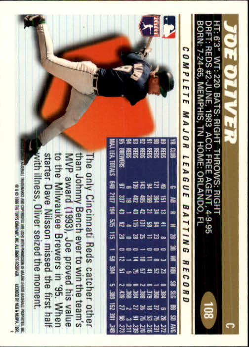 1996 Topps Baseball (Pick Card From List 1-250) C44 05-24 - Picture 209 of 485